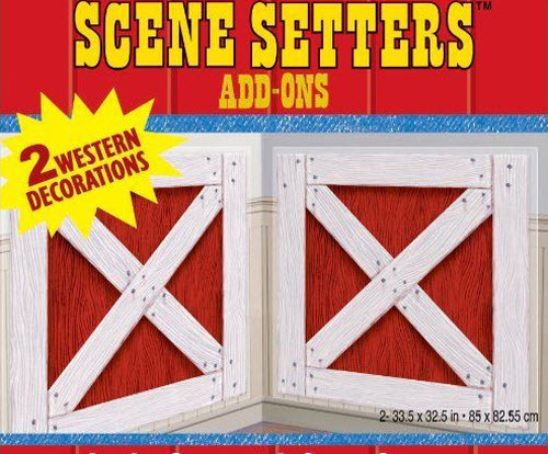 BARN DOOR Scene Setter party wall decoration western farm photo backdrop shutter