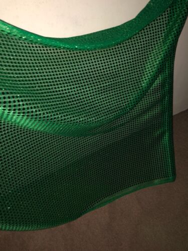 45/" Large Offre Spéciale £ 29.99 10 Mètres Vert émeraude All Over Sequin tissu..
