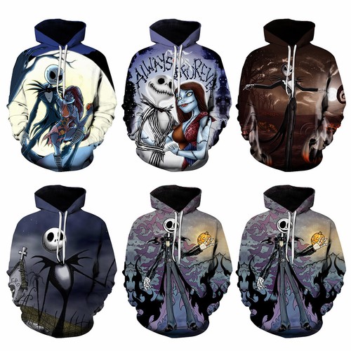 The Nightmare Before Christmas Sally Jack Skellington Hoodie Sweatshirt Pullover