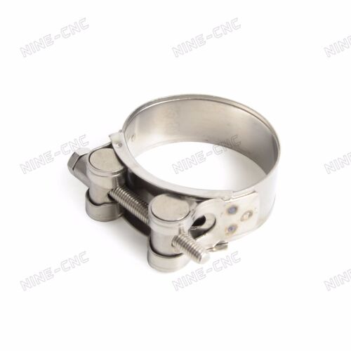 55-58mm Stainless Steel Slip-on Exhaust Clamps For Motorcycle Muffler Silencer