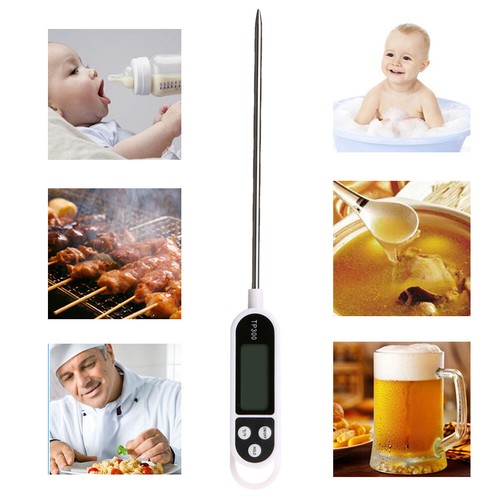 Digital Thermometer Edelstahl Haushalt BBQ Fleisch essen kochen Küche Therm BF#