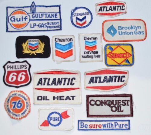 Vintage Embroidered Corporate Oil & Gas Clothing Patches Collectible Memorabilia 