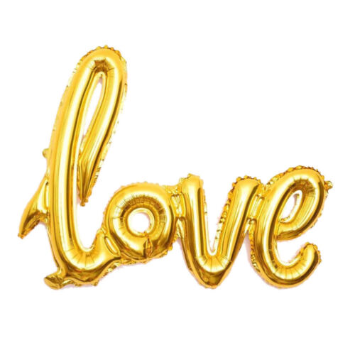 42" Rose Gold Love Letter Script Foil Balloon Hen Party Wedding Engagement Decor
