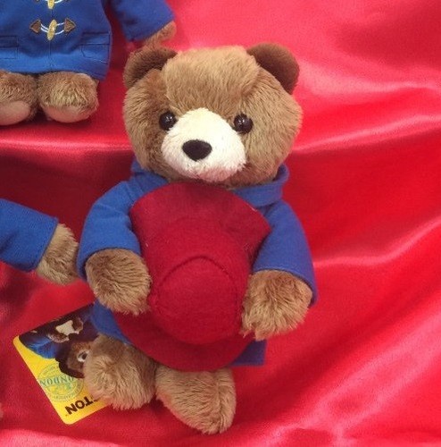 Holding Hat New FuRyu Paddington 12cm Plush Key Chain AMU-PRZ8870 US Seller