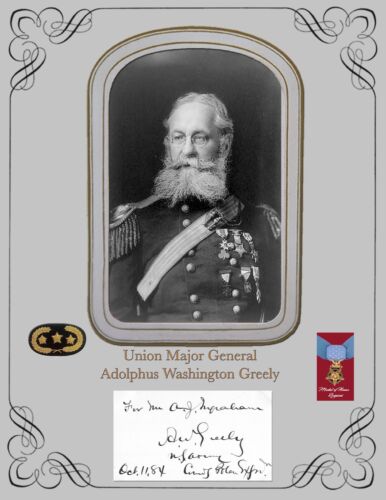 Portrait /& Autograph Civil WarMajor General Adolphus Washington Greely