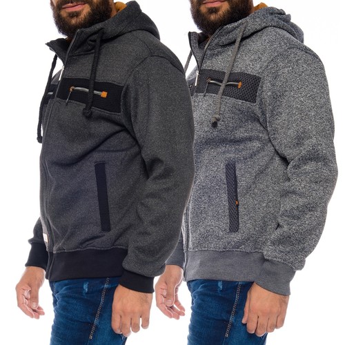 HERREN SWEATSHIRT SWEATJACKE KAPUZENPULLOVER PULLOVER PULLI ZIP-HOODIE ID521