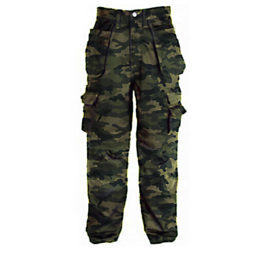 Men's Army Military Cargo Combat Trousers Camo Camouflage Pants Work Bottom 