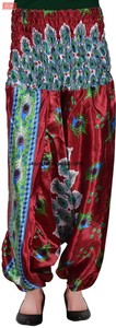 INDIAN-ALI-BABA-HAREM-WOMEN-YOGA-PANTS-TROUSER-BAGGY-BOHO-HIPPIE-SATIN-Z125