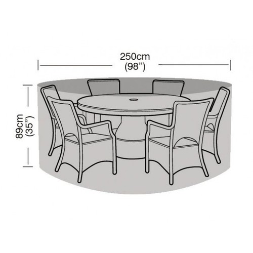 Garland 6-8 Seater Round Garden Furniture Set Cover W1200