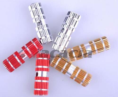 1pair BMX Bike Bicycle Cylinder Aluminum Alloy 3//8/" Axle Foot Pegs Cann‘t Stand