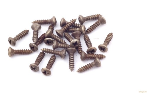 fits to Strat® /"Art of Aging/" Serie 19 Aged Pickguard Screws Set Nickel