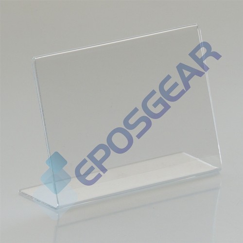 1 A4 orizzontale Perspex Acrilico angolato CONTATORE menu poster Holder Display Stand