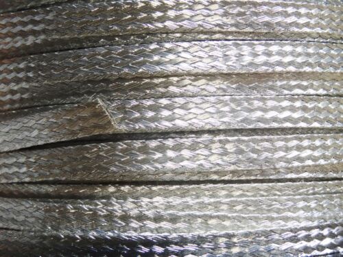 100 Ft' Flat Braided Tinned Copper Wire 1/4" Wide Ground Strap USA 