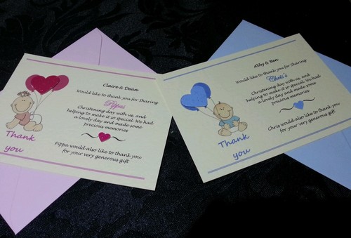 Sobres Gratis 10 Personalizado Bautizo Bautizo Gracias Tarjetas De Regalo