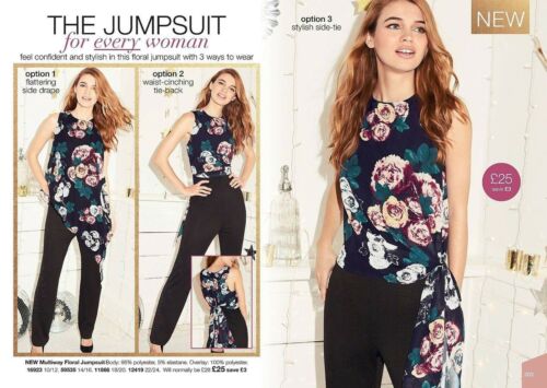 Avon Multiway Floral Jumpsuit 3 ways to wear BNIP  RRP £28 Size 18/20 & 22/24 