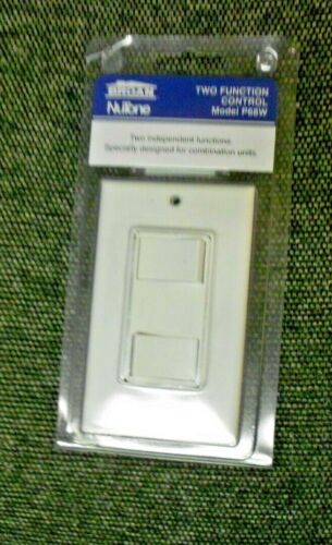 Broan Nutone P68W Two Function Control Wall Light Switch New 