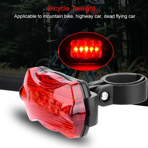 Battery Type Bike Tail Lights 5 LED Bicycle Safety Cycling Warning Rear Lamp New