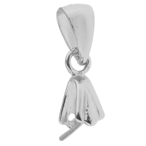 925 Sterling Silver Finding Bail Connectors Bale Pinch Jewelry Clasp Pendant 