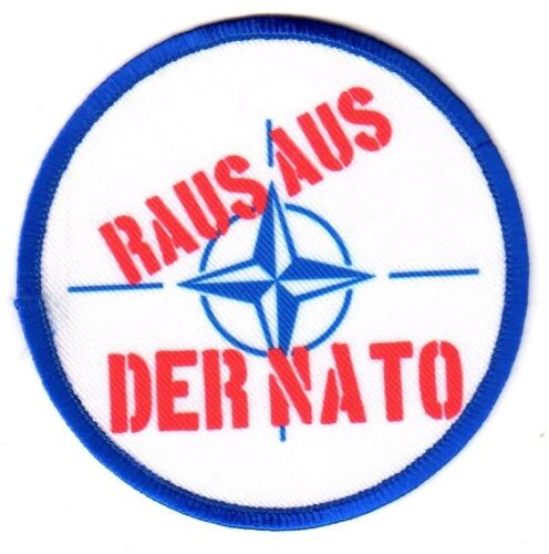 Sortez de l'OTAN "écusson" Patch/Anti-OTAN/USA/North Atlantic/WAR/no OTAN 