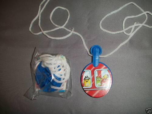 M/&Ms Blue CABLE CAR on String Sticker Balance Toy FRENCH Pocket Surprise M/&M