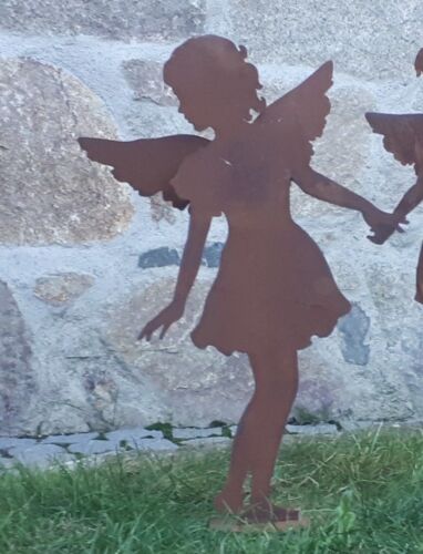 Edelrost Engel zur Wahl Garten Terrasse Skulptur Figur Weihnachten Advent Flügel