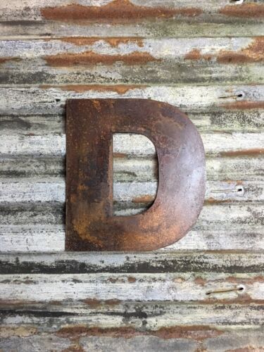 R Industrial Rusty Lettering Letters Sign Metal Shop Front Home Font 12inch