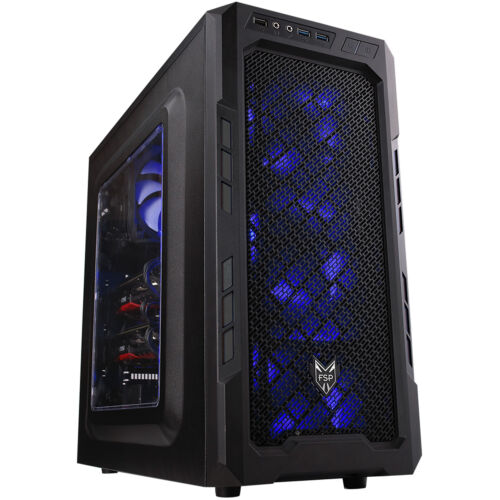 FSP CMT210 Translucent Panel ATX Mid Tower Window Gaming Computer Case OPEN BOX 