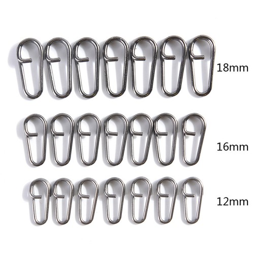 50pcs bent dead Oval Split Rings Loop Lure Assorted Swivel Snap Connector X