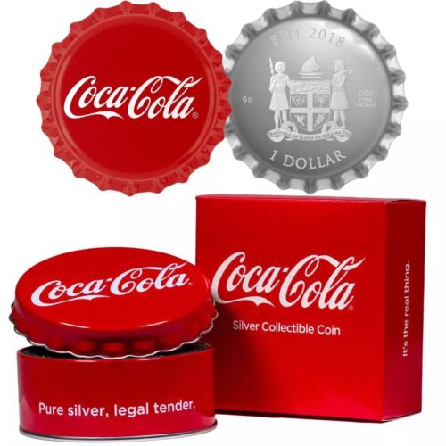 NGC PF69 2018 Fiji Coca-Cola Bottle Cap $1 6g Silver Proof Coin Coca Cola