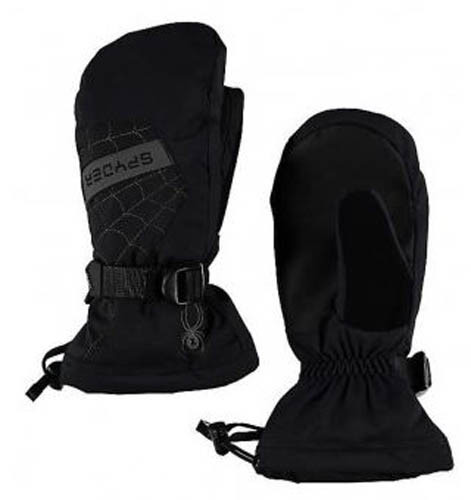 Size M Black//Polar NWT Ski Snowboarding Mittens Spyder Boys Overweb Mitten