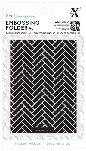1 Xcut DIN A6 Prägeschablone Hintergrund II Embossing Folder für Stanzgeräte