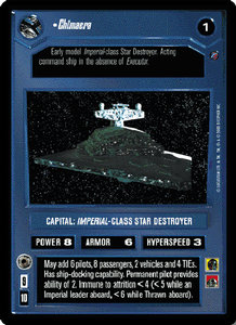Chimaera Near Mint Thrawn/'s ship DEATH STAR II star wars ccg swccg