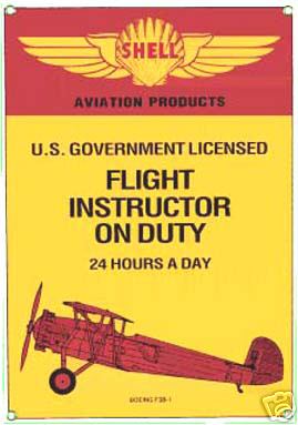 ar Shell Flight Instructor steel fridge magnet