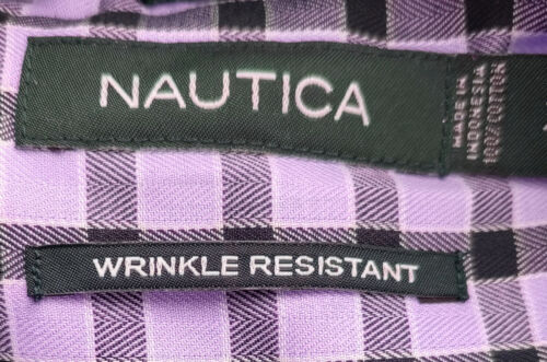 LAVENDER XL Details about   NWT NAUTICA MENS DRESS SHIRT REGULAR FIT BLACK PLAID 