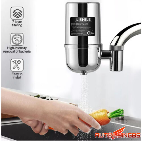 8-Layer Faucet Water Filter Kitchen Sink Bathroom Mount Filtration Tap Purifier