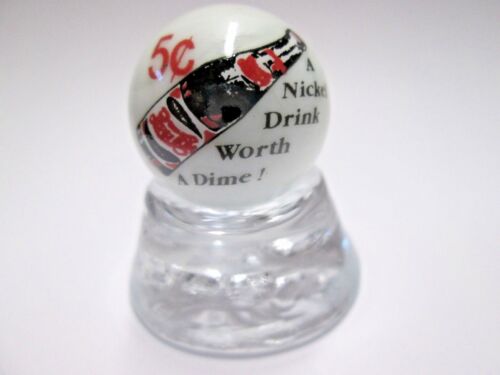 PEPSI COLA /"A NICKEL DRINK/" IMAGE ON COLLECTOR MARBLE