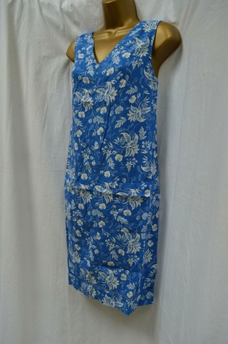 NEW NEXT SHIFT TUNIC SUN DRESS PINK PEACH BLUE GREEN SUMMER LINEN BLEND 6-22
