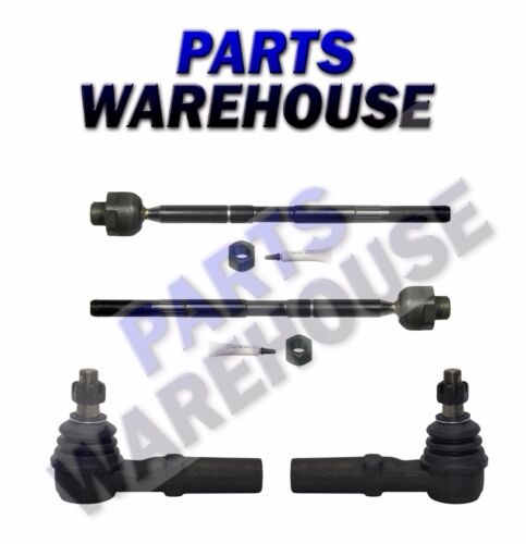 4 Pc New Inner /& Outer Front Tie Rod Ends Kit for Dodge Ram 1500 02-05 08
