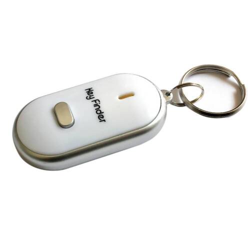 NEW LED KEY FINDER LOCATOR FIND LOST KEYS CHAIN KEYCHAIN WHISTLE SOUND CONTROL 