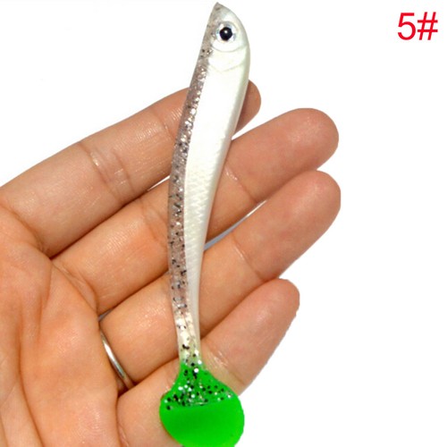 Fischköder 4pc Angelgerät weichen Köder 5 Farben Fischköder weichen Köder YR
