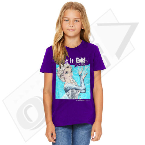 Details about   Youth Kids Girls FROZEN ELSA LET IT GO We Can Do It Teefury Custom T-Shirt 