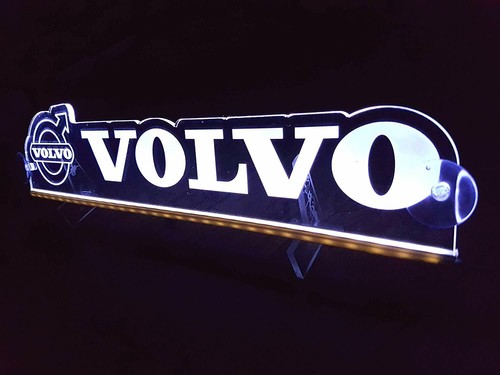 24V LED Light Neon Plate for Volvo Truck White Sign Decoration Laser Engraved