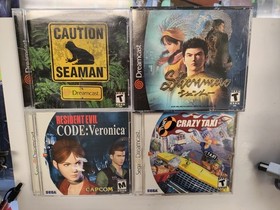 SEGA DREAMCAST CONSOLE + (9) GAME LOT SHENMUE RESIDENT EVIL CRAZY TAXI SEAMAN