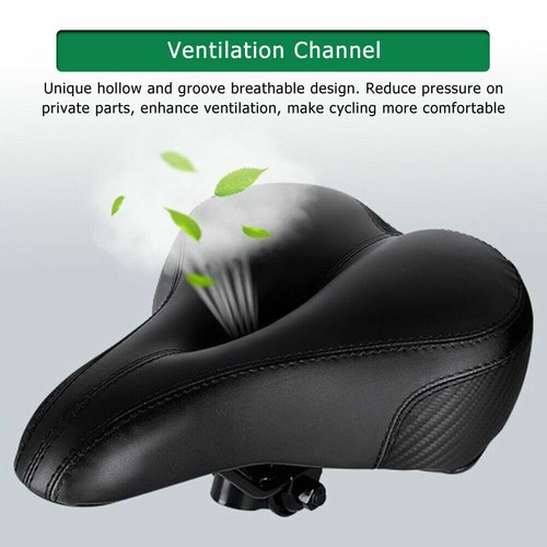 Extra Wide Big Bum Bike Seat Soft Comfort Padded MTB Road Bicycle Gel Saddle