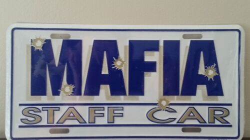 Mafia Staff Car Embossed Novelty License Plate 
