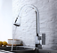 New Square Black Chrome Oatmeal Pull Out Brass rotating kitchen faucet Mixer Tap 