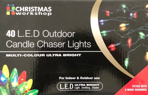 Le Noël d/'atelier 40 DEL Outdoor Candle Chaser Lumières-Multi-couleur ampoules