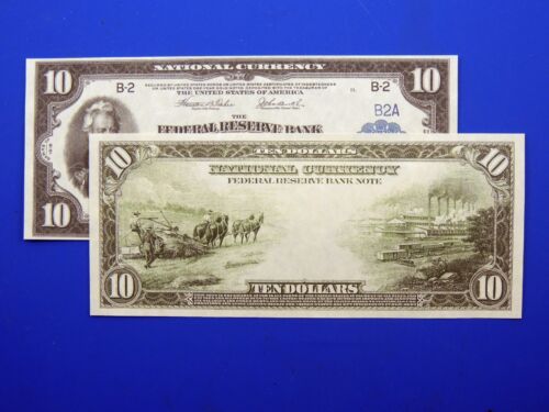Details about  / Reproduction $10 1918 FRBN US Paper Money Currency Copy