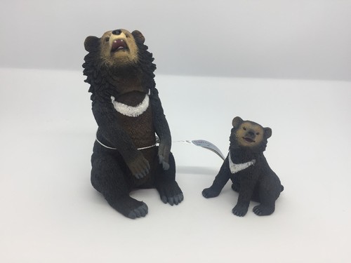 Bullyland 63657 63658 kragenbär et jeune == Asian Black Bear Wildlife Bully