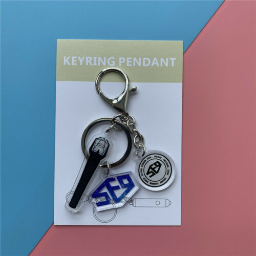 Kpop ASTRO SF9 LOONA WJSN Lightstick Shaped Key Chain Cute Keyring Pendant Charm 